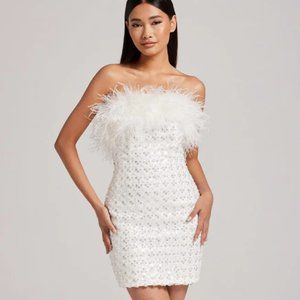 Nadine Merabi "Harlow White Dress" in Size M, only worn once